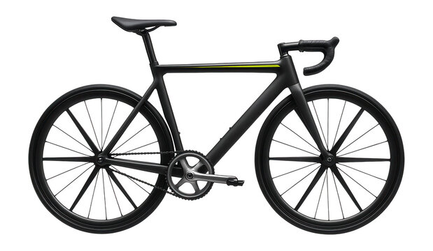 Carbon track bike with fixed gear setup and bladed spokes