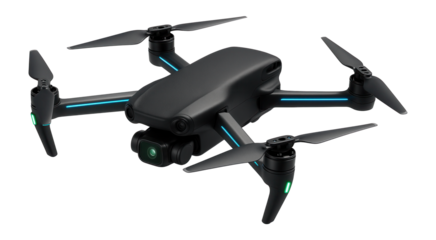 Drone with obstacle avoidance sensors and sleek, low-profile design