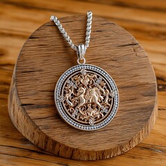 Decorative coin medallion rich detail high resolution picture