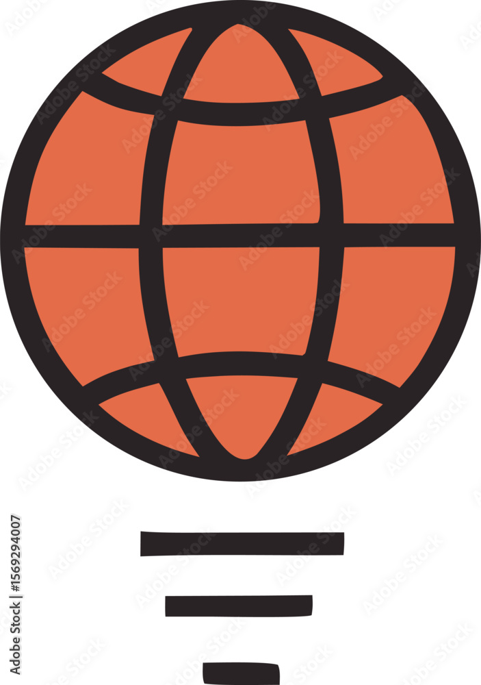Aufkleber stylized globe icon with a subtle texture representing global connectivity and innovation presented 