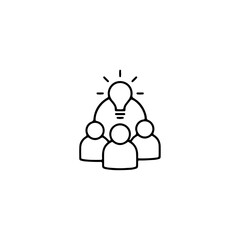 Collaboration idea icon flat vector design.