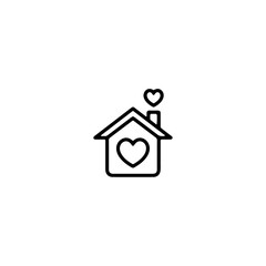 Home icon flat vector design.