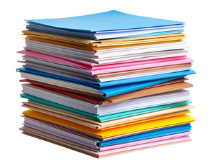 Stack of Colorful Papers  Transparent PNG
