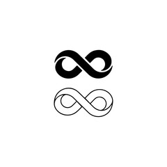 Infinity icon flat vector design.