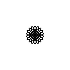 Sunflower icon flat vector design. 