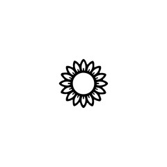 Sunflower icon flat vector design. 