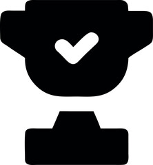 Achievement Unlocked Celebrating Success with Trophy Icon Design