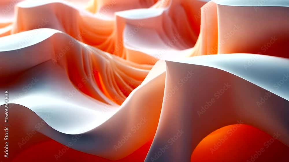 Poster abstract elegant pattern with curves and lines, soft pastel colors, animated background