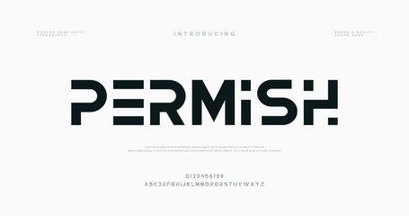  abstract Fashion font alphabet. Minimal modern urban fonts for logo, brand etc. 