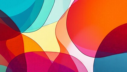 Abstract Colorful Circles Geometric Design Modern Art Background Image