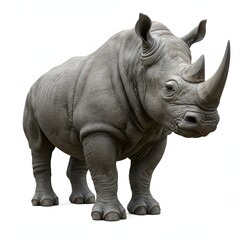Obraz premium Rhino Isolated on White Background