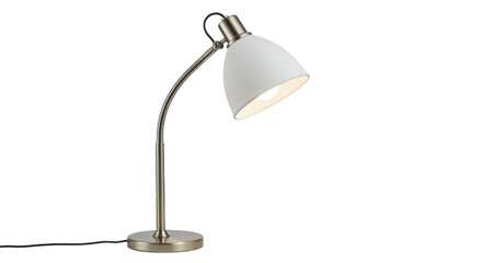 Elegant Gooseneck Desk Lamp with White Shade.