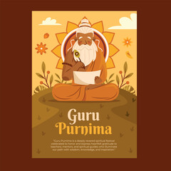 Guru Purnima Spiritual Meditation Poster
