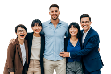 business team isolated on white