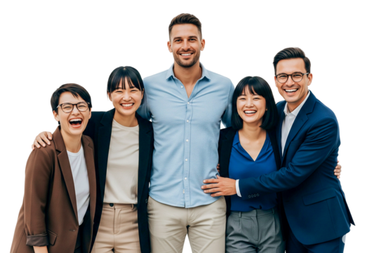 business team isolated on white