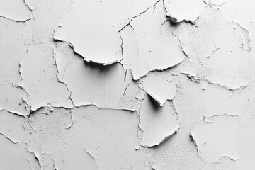 Obraz premium Cracked white wall texture