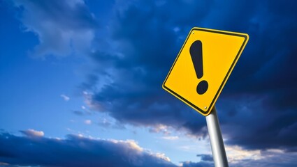 Hurricane  warning sign against a powerful stormy background with copy space.