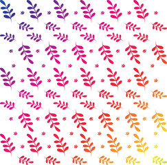 Minimalist black and white vector leaves pattern with geometric, abstract botanical design and seamless repetition.