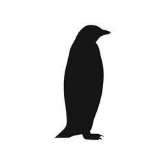 Obraz premium Elegant Penguin Silhouette A Classic Bird Illustration