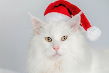 Whimsical Feline Persona: A Maine Coon in Anthropomorphic Attire – Magic Hats, Glasses, Sunglasses, Swimming Goggles & More, in Close-Up on White Background
Get up close with a charmingly anthropomorp