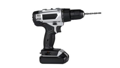 Drill isolated on white background. 