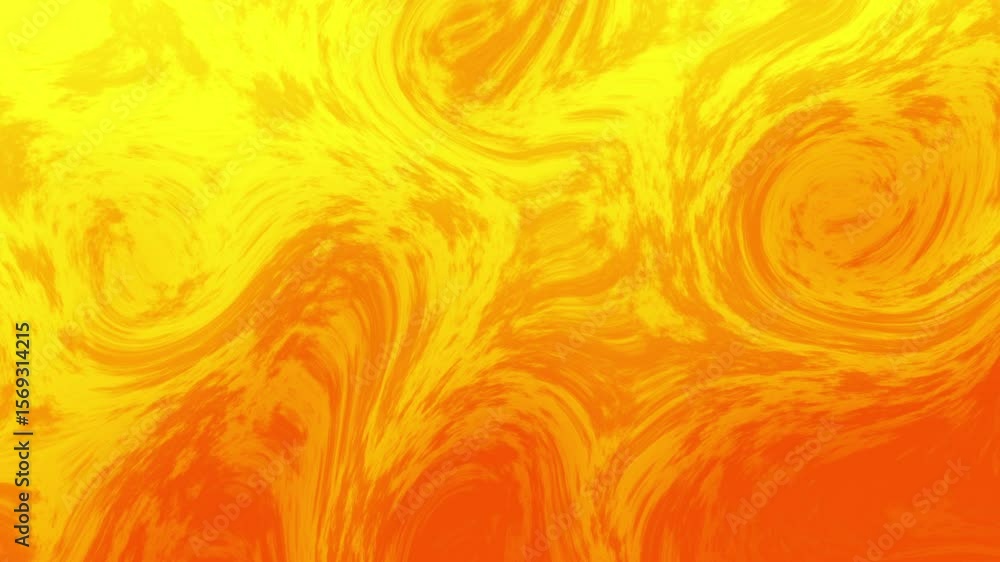Poster Swirling yellow and orange hues create a vibrant abstract design. Loop yellow abstract background
