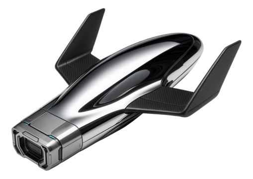 Space tug with a reflective surface and dual-axis stabilizing fins