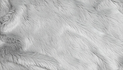Light Grey Soft Fur Texture. Flat Surface. Background. Wallpaper.