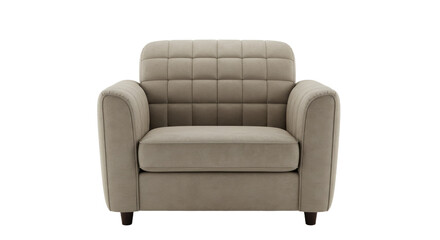 Fototapeta premium Elegant Taupe Armchair on White Background.