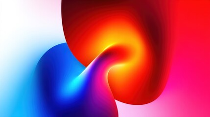 Vibrant abstract swirl of red, blue, and pink colors blending seamlessly in a dynamic pattern