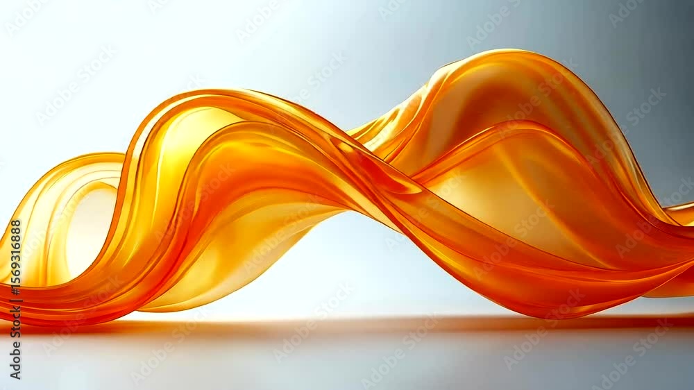 Poster abstract flowing golden wave background with smooth curves and elegant light