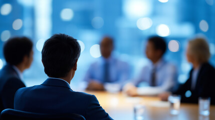 Collaborative Boardroom Discussion at an Accounting Firm with Diverse Team