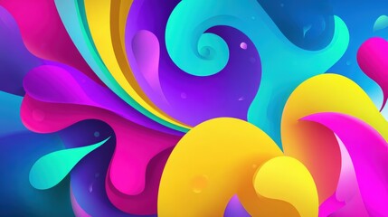Vibrant abstract swirls of color blending in a dynamic display of motion and energy