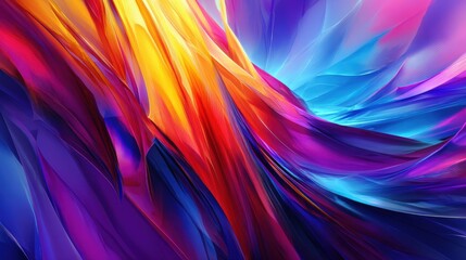 Vibrant abstract wave patterns in vivid colors creating a dynamic visual experience