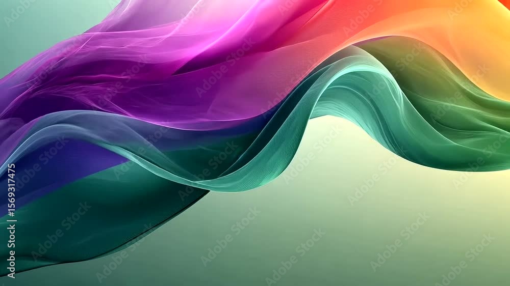 Poster Abstract Flowing Gradient Wave Animation Background for Visual Effects and Design