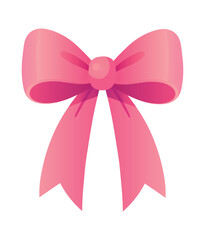 Pink Bow Illustration, pink ribbon vector