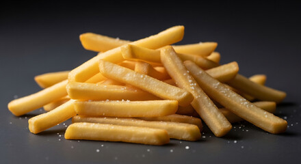 Delicious French Fries with Salt for National French Fry Day Celebration