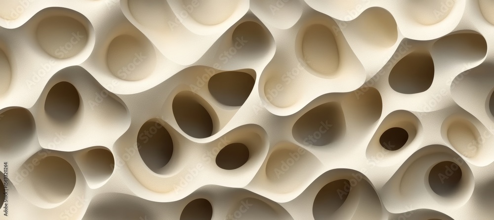 Poster minimalist elegance with a beige to cream gradient in a 3d wave texture for modern abstract designs