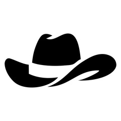 Logo película del oeste. Icono sombrero vaquero