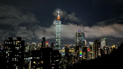 Awesome Taipei city night view Taipei101