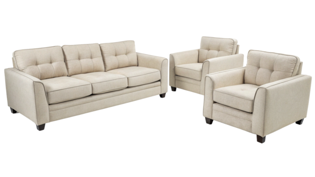  Several sofa set on white or transparent Background