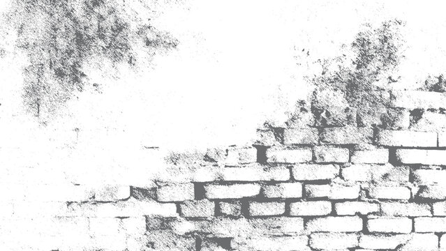 Grunge Old brick wall Black overlay texture background