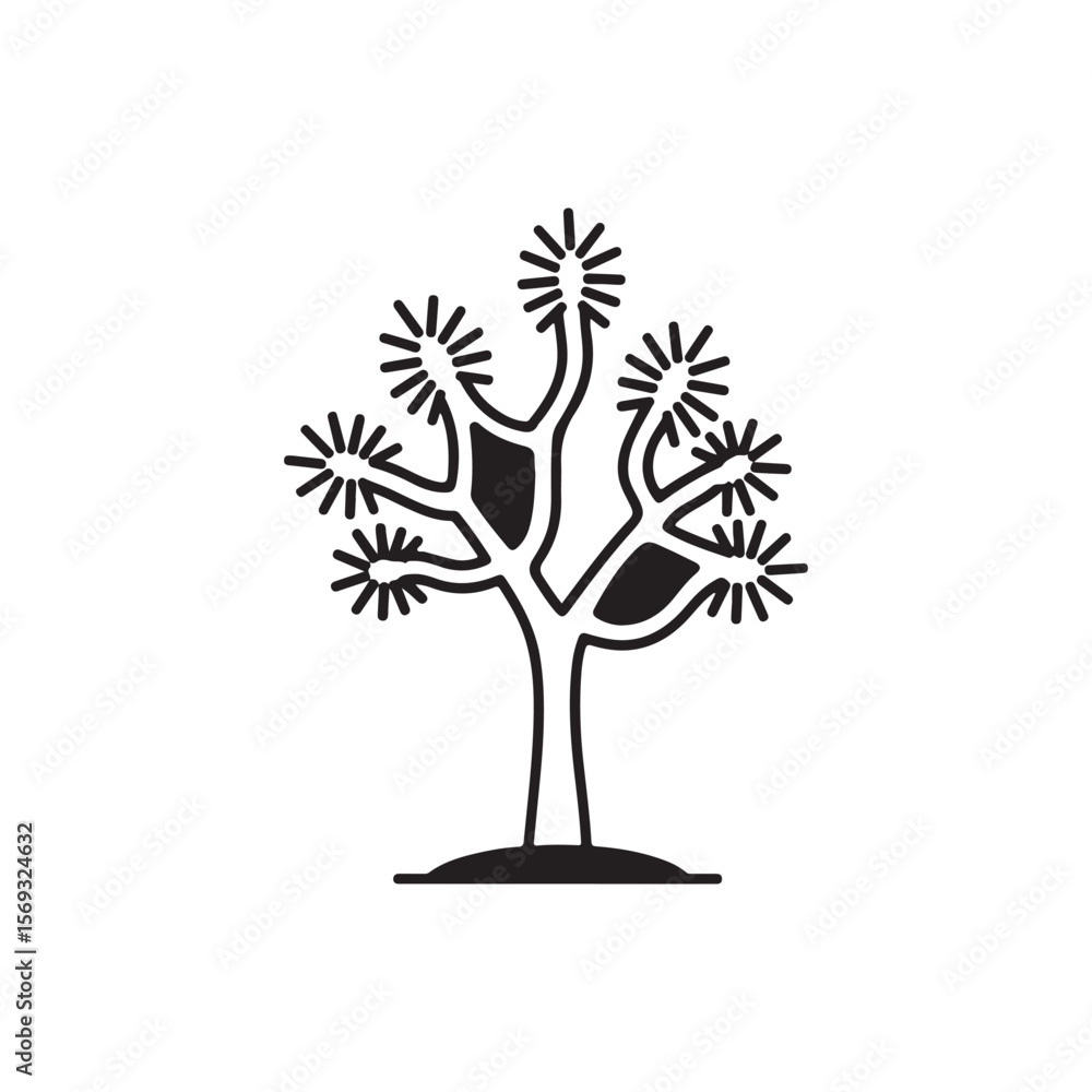 Aufkleber joshua tree icon. simple thin line vector icon
