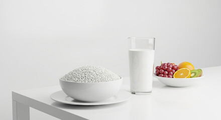 Minimalist Still Life with Mug and Jam mug jam minimalist still life white bright wood tray beverage