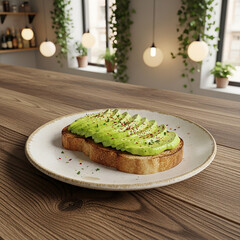 Avocado toast with microgreens, a healthy and delicious breakfast or brunch option.