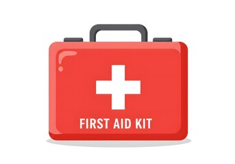Obraz premium First aid kit vector illustration for health and safety use