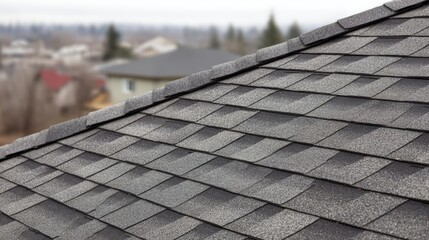 Detailed asphalt shingles roof texture for construction themes and roofing design.