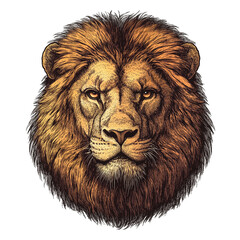 Intense Lion Gaze - Wild Cat Portrait