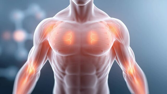 Graphic illustration representing body energy metabolism, showing processes of burning calories and generating energy.