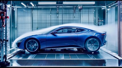 Automotive Design and Aerodynamics Testing in a Wind Tunnel with Advanced Flow Simulations